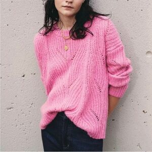 MADEWELL | Heather Petunia Charley Alpaca Blend Knit Pullover Sweater size M